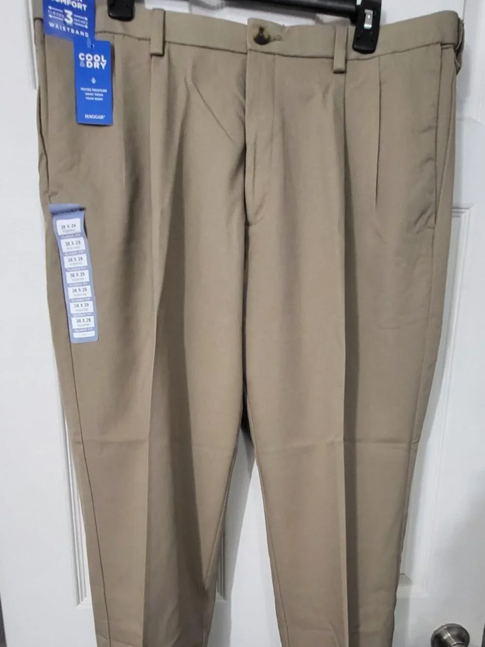 Haggar,  Cool Right,  Performance Flex38x30, Pleaded, Classic Fit